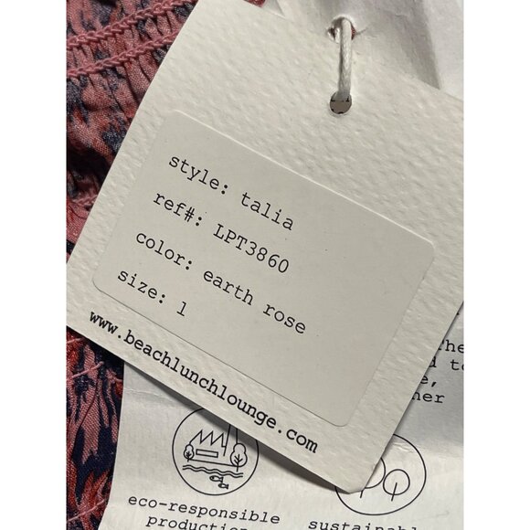 Beachlunchlounge Talia Smocked Long Sleeve Mini Dress or Tunic Size Large Boho - Picture 8 of 10